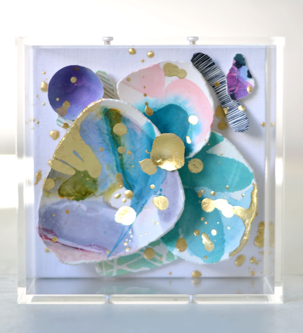 6"x6" Kintsugi Eggshells: All the Birds #12