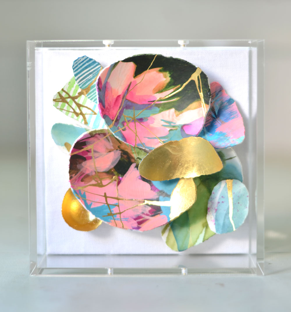 6"x6" Kintsugi Eggshells: All the Birds #13