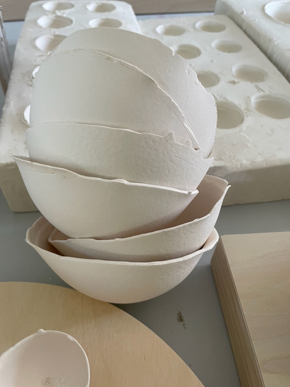 Custom Porcelain Kintsugi Eggshells on Panels