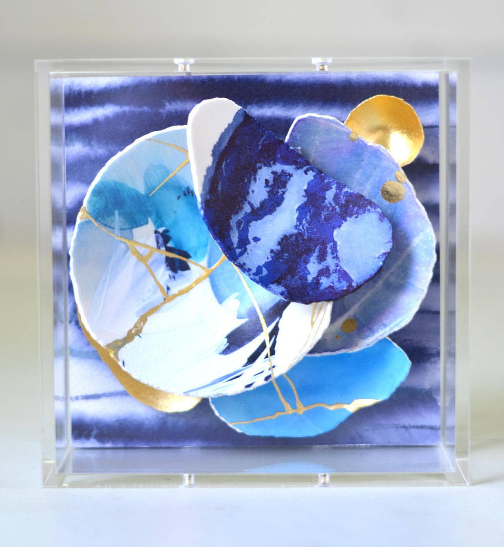6"x6" Kintsugi Eggshells All the Birds 13