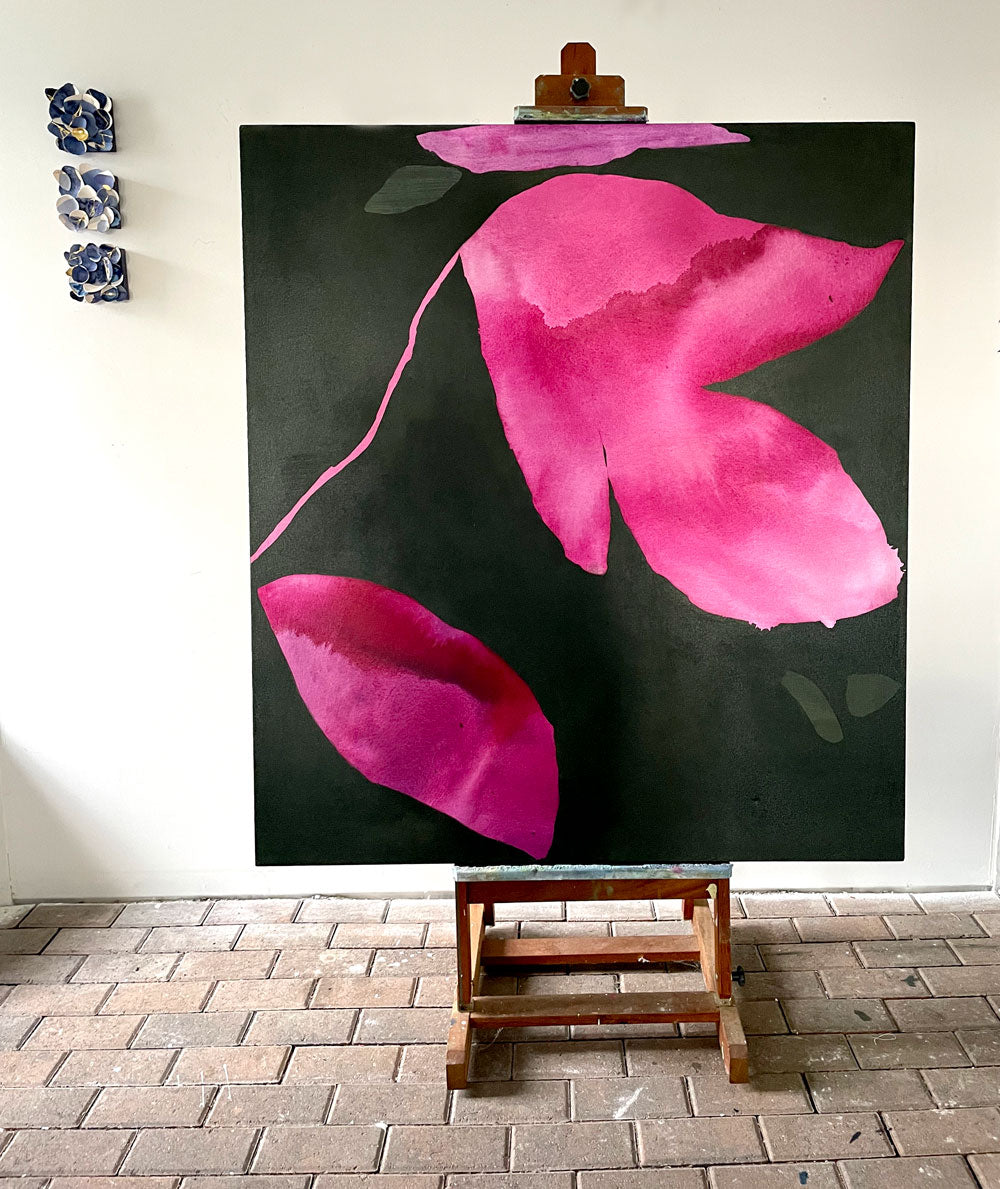 "Fuschia Flora" original painting