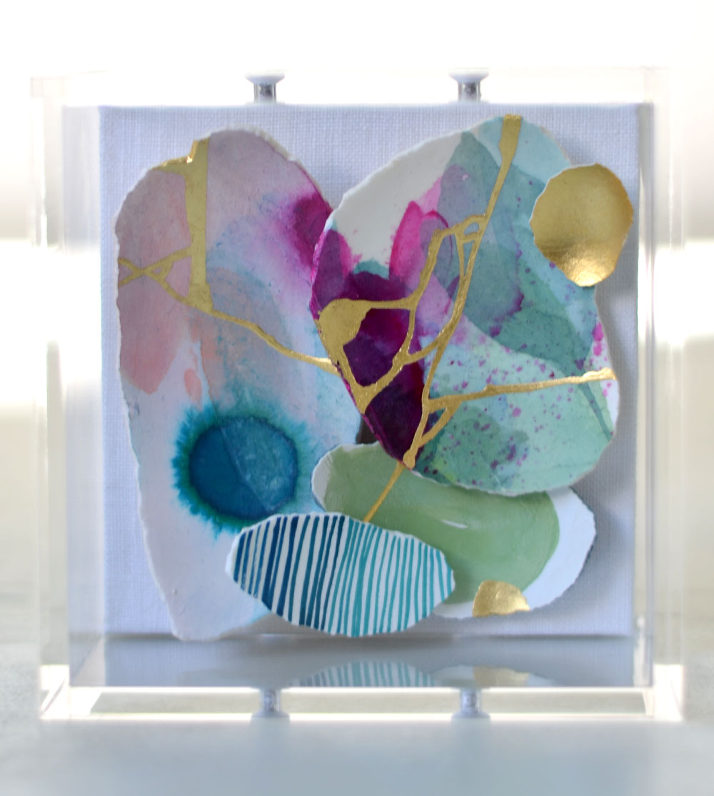 4"x4" Kintsugi Eggshell Mini #321