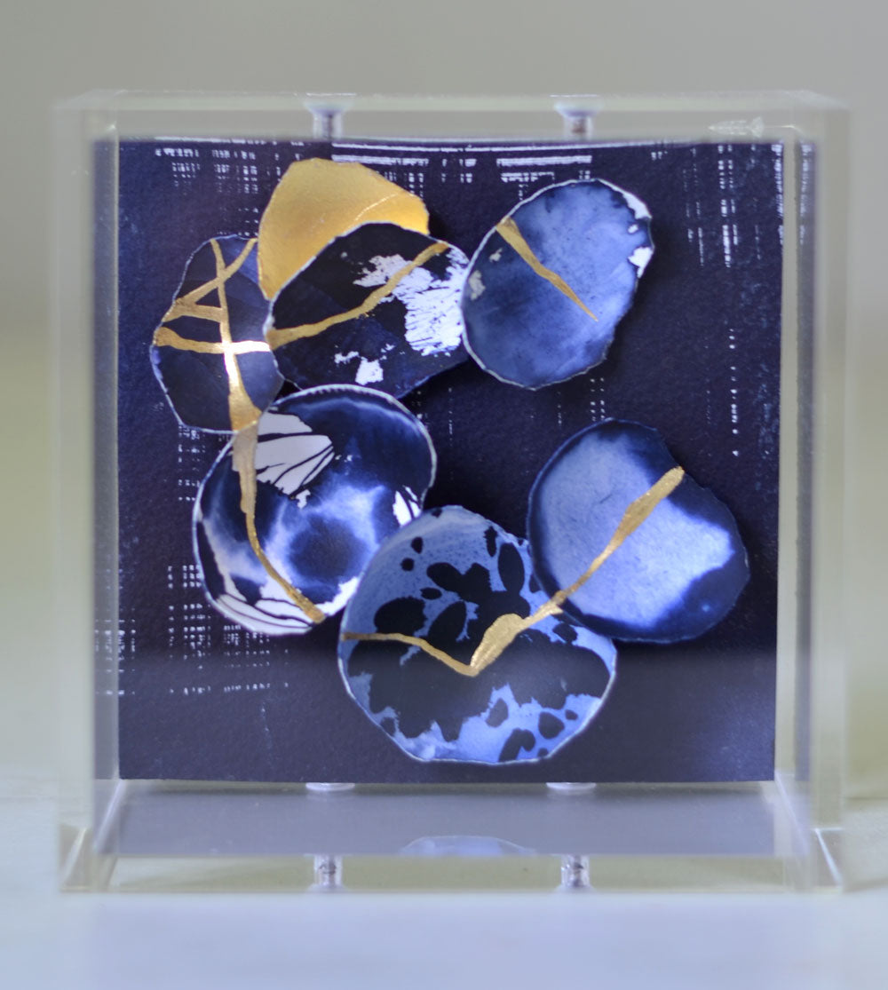 4"x4" Kintsugi Eggshell Mini #322