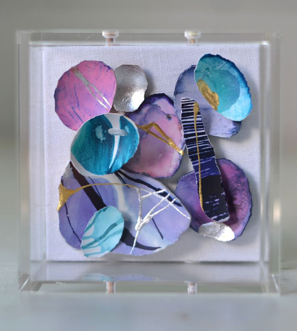 4"x4" Kintsugi Eggshell Mini #326