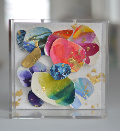 6"x6" Kintsugi Eggshells: "Happy Dance 8"