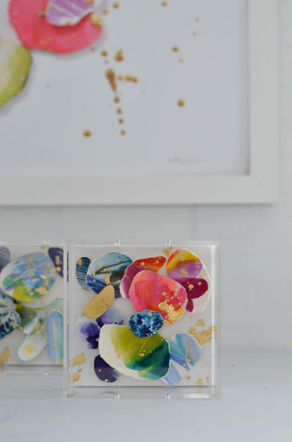6"x6" Kintsugi Eggshells: "Happy Dance 8"