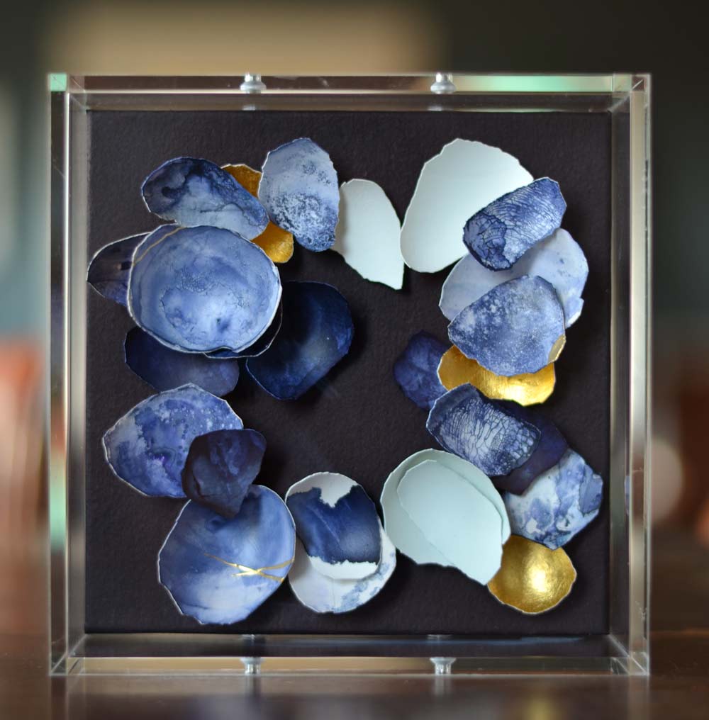 Kintsugi Eggshells Indigo Petals 4