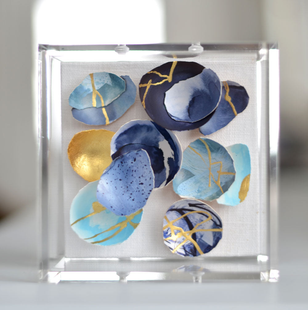 4"x4" Kintsugi Eggshell Mini #304