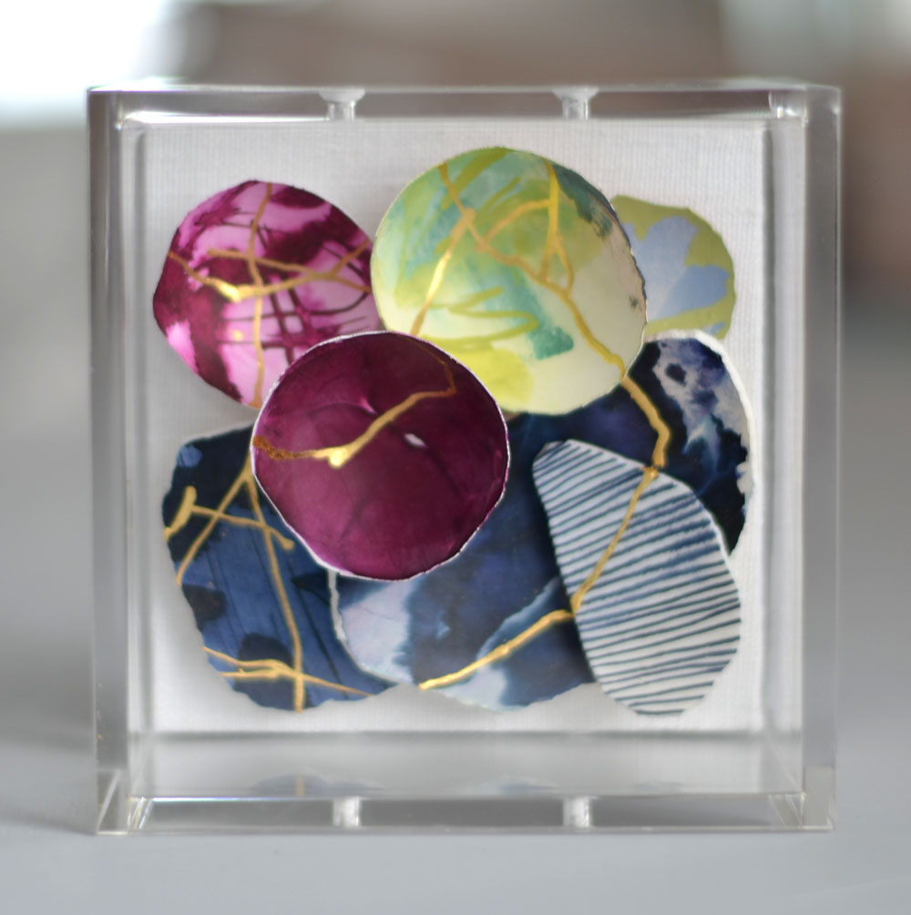 4"x4" Kintsugi Eggshell Mini #306