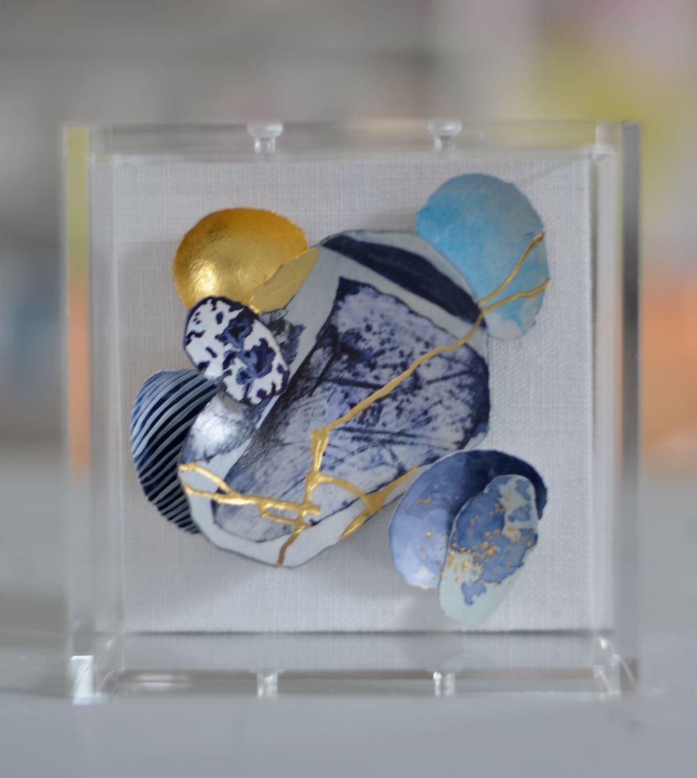 Kintsugi Eggshell Blues Mini #268