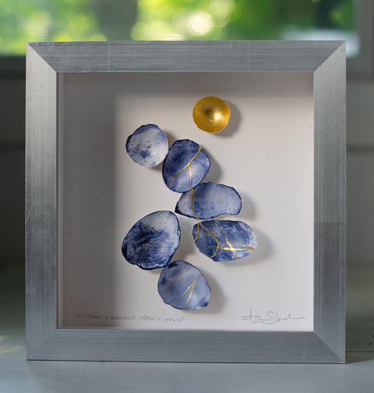 Kintsugi Eggshells Indigo + Gold