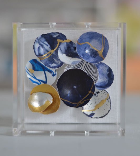 Kintsugi Eggshell Blues Mini #269